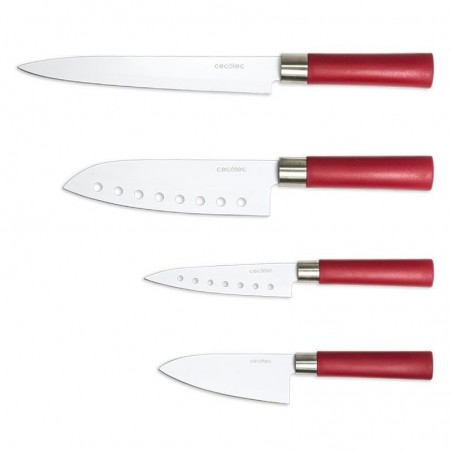 Set 4 Cuchillo Santoku con Recubrimiento Cerámico