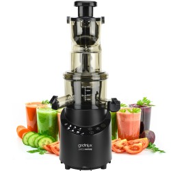 Prensadora en Frío. Exprimidor, Licuadora. Extractor de Zumos, 8 programas, Fácil Limpieza, Silenciosa, Dieta Detox, Recetario