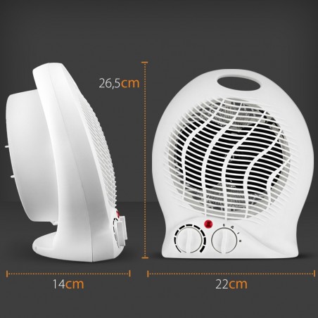 Calefactor Homely AirPro V-2000, 3 Modos, Termostato Regulable, Sistema de Seguridad, Bajo Consumo