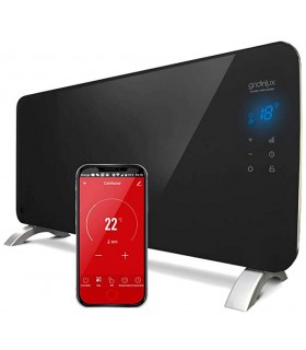 Radiador Cristal Eléctrico Homely WiFi Warm 2000W Gridinlux | Control Móvil App y WIFI | 2 Potencias | Bajo Consumo