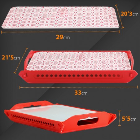 Bandeja de Descongelación Ultra Rápida, Función Descongeladora de alimentos,Thermic System, 3 usos en 1