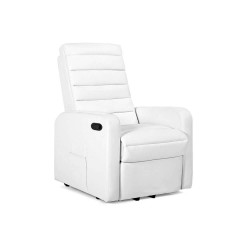 Sillón Relax Masaje Lujo Blanco | Reclinable | Función Calor Lumbar | 5 Modos | 8 Motores | Mando de Control | 4 zonas de masaje