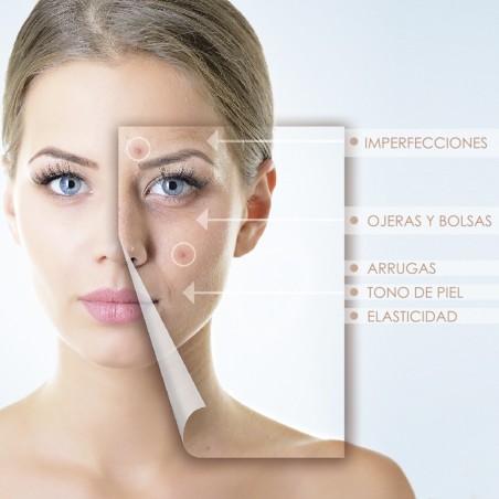 Age Control Skin. Tratamiento Facial, 4 en 1, Corrientes Galvánicas, Antiarrugas, 3 Cabezales, Belleza Profesional