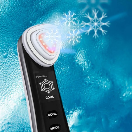 Radiofrecuencia Facial. Tecnología LED, Efecto Lifting, Belleza Profesional, 5 programas. Hidrata y Reafirma la piel