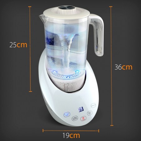 Jarra de Agua Hidrogenadora Vida10. Filtrado Certificado, Electrolisis, LED, Filtro Magnético y Mineraico, BPA Free